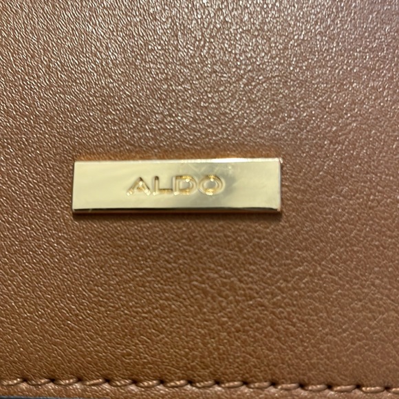 Aldo cream and brown purse with single handle - Picture 3 of 14
